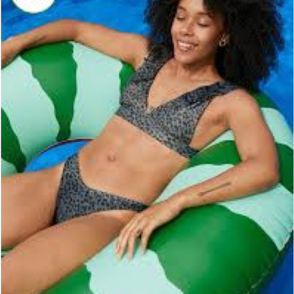 Aerie Leopard Print Bikini Bottoms